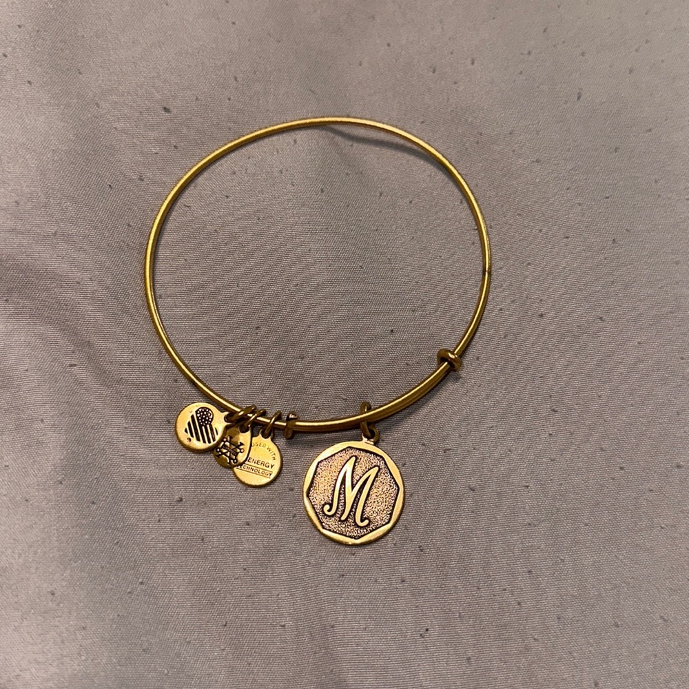 Gold Alex and Ani charm bracelet